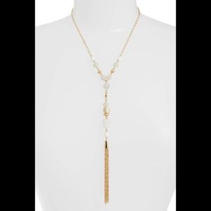 Halogen Beaded Tassel Necklace